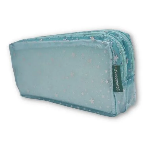 ■ Schoolbooks.ie - Double Pencil Case - Sky Blue Star