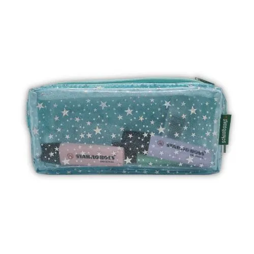 ■ Schoolbooks.ie - Double Pencil Case - Sky Blue Star