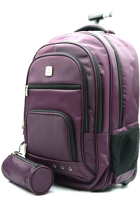 حقيبة شنطة ظهر مدرسية  ترولي WIRES URBAN GEAR TROLLEY BAG PURPLE