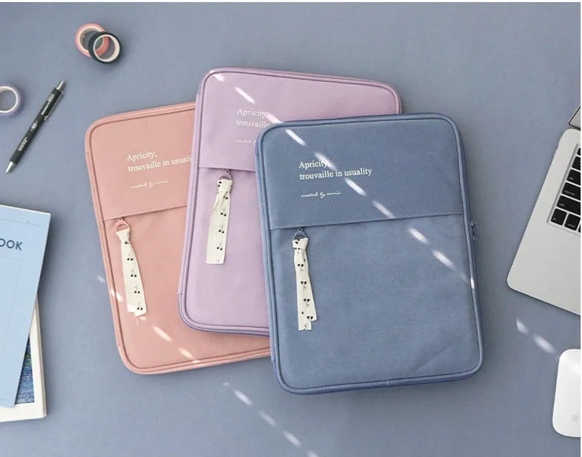 11 - 13 inch Korea Ins Storage Bag Cover Case for iPad Notebook