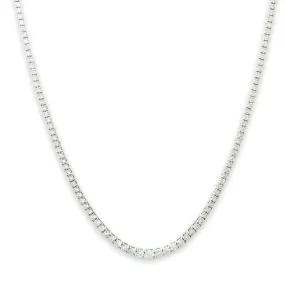 14K W Gold 5cttw Diamond Tennis Necklace