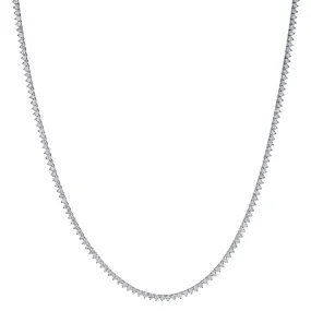 3 CLAW DIAMOND TENNIS NECKLACE