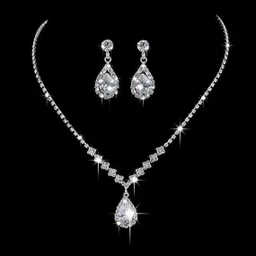 3-Piece: Women's Diamond Necklace Earrings Set