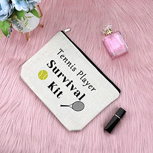 3Pcs Tennis Player Gift for Women Makeup Bag Tennis Lover Gift for Girls Tennis Coach Gift Birthday Gift for Friend Cosmetic Bag Graduation Gift for Tennis Team Travel Cosmetic Pouch Christmas Gift