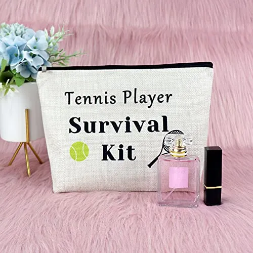 3Pcs Tennis Player Gift for Women Makeup Bag Tennis Lover Gift for Girls Tennis Coach Gift Birthday Gift for Friend Cosmetic Bag Graduation Gift for Tennis Team Travel Cosmetic Pouch Christmas Gift