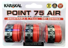 3x Karakal Point 75 Air Overwrap Grip Anti Slip Racquet Protector Red