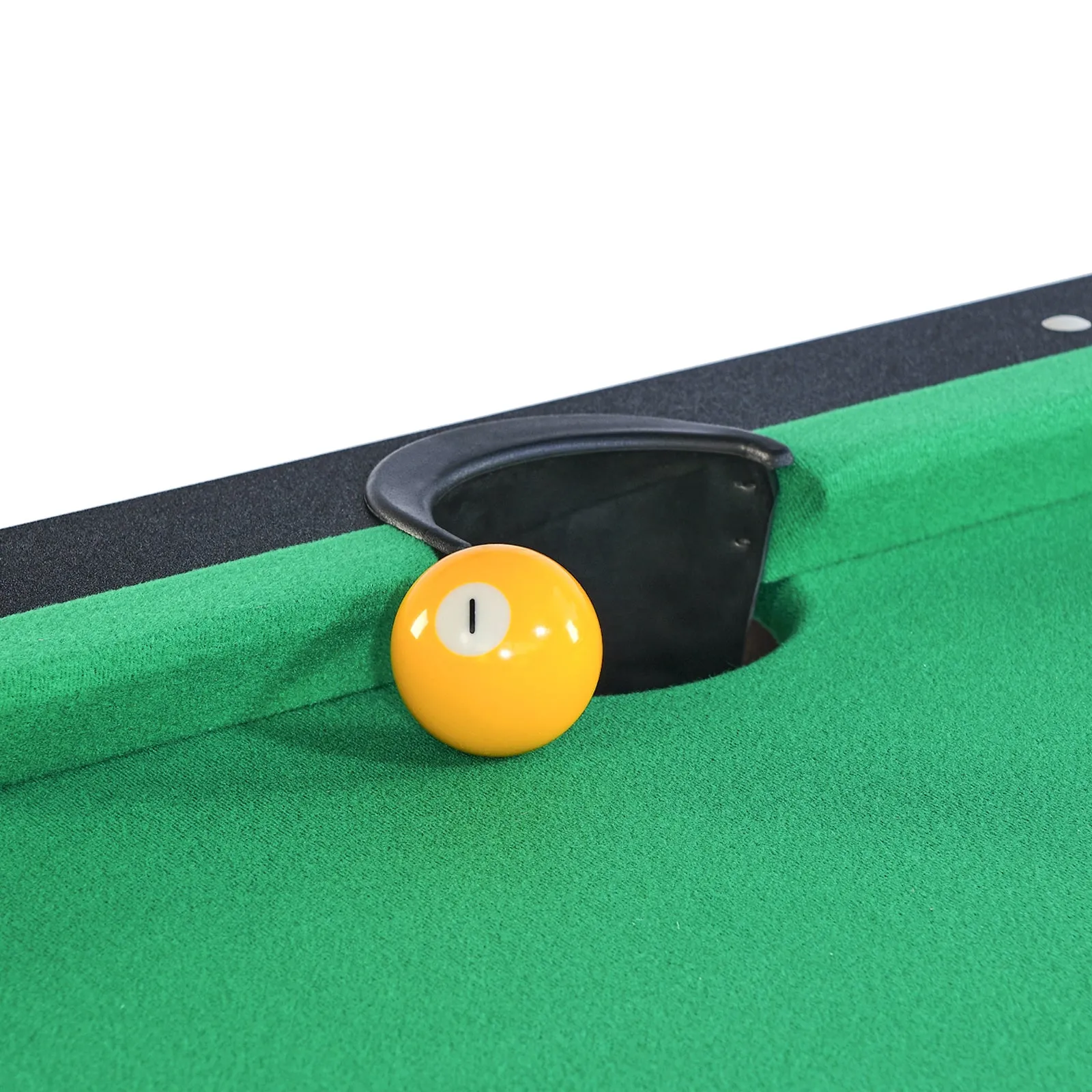 6-ft Pool Table with Table Tennis Top - Black with Green Felt