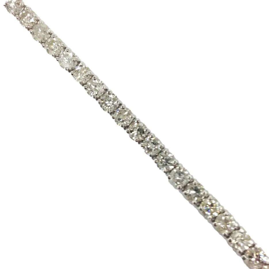 7.10 Ct Round HUGE Natural Diamond Tennis Bracelet 14K White Gold