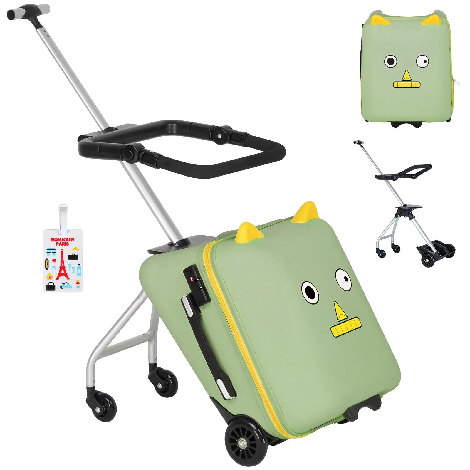 Advwin 20 inch Hardside Luggage with Child Seat