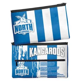 AFL Pencil Case - School - Work - Large - North Melbourne Kangaroos - Team Song