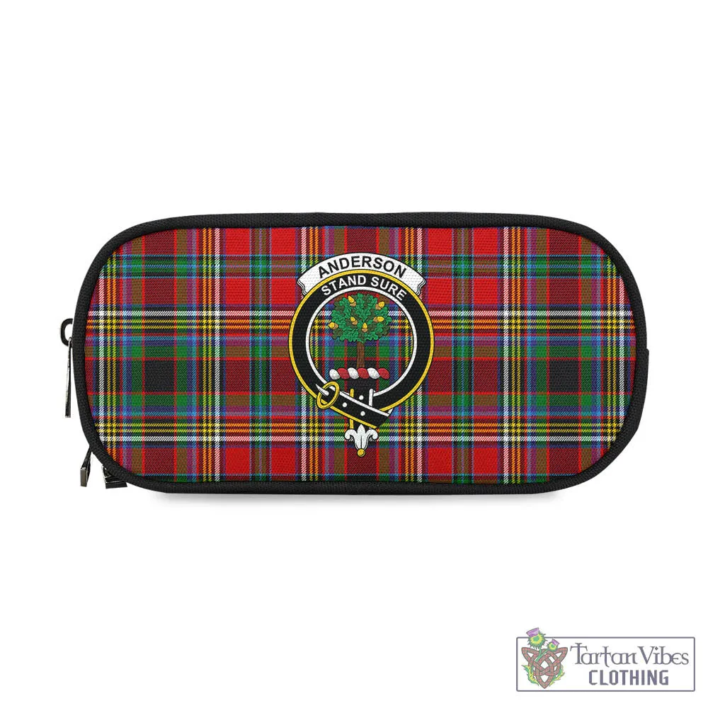 Anderson of Arbrake Tartan Pen and Pencil Case with Family Crest