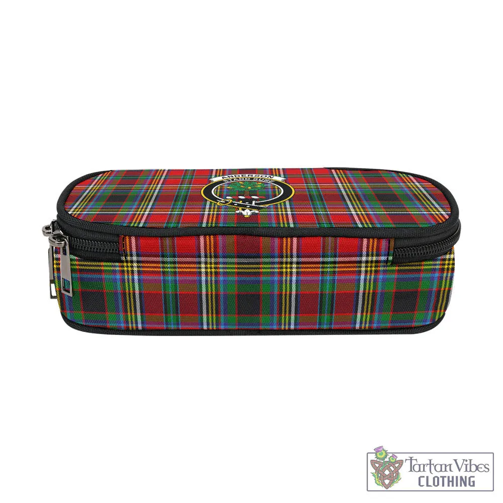 Anderson of Arbrake Tartan Pen and Pencil Case with Family Crest