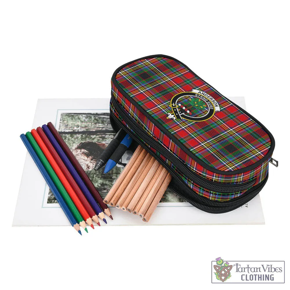 Anderson of Arbrake Tartan Pen and Pencil Case with Family Crest