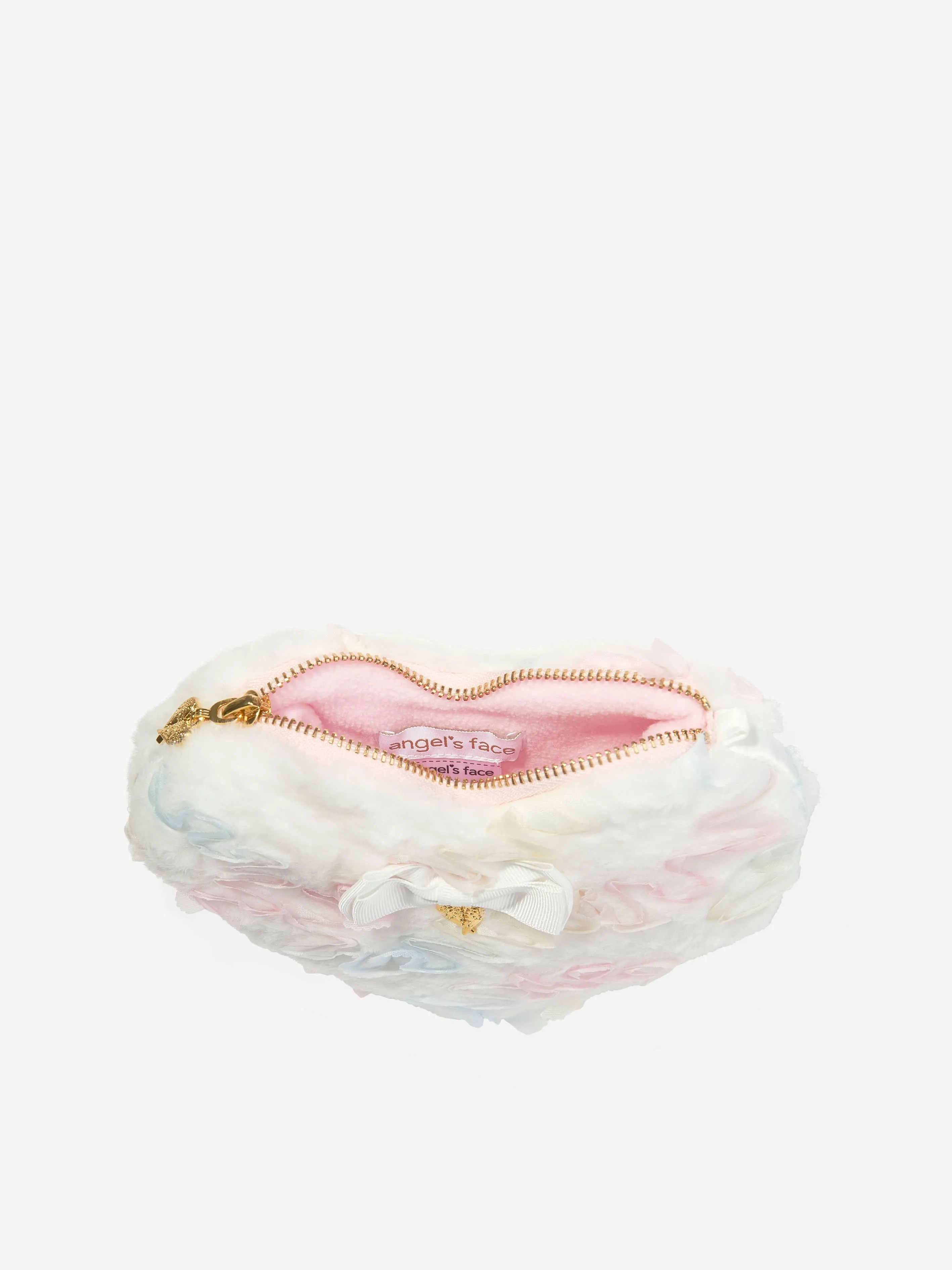 Angels Face Girls Lillian Pastel Heart Bag in White (22cm)