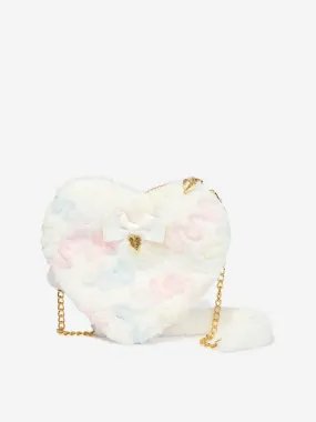 Angels Face Girls Lillian Pastel Heart Bag in White (22cm)