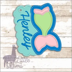 Bag Mermaid Tail Name Tag