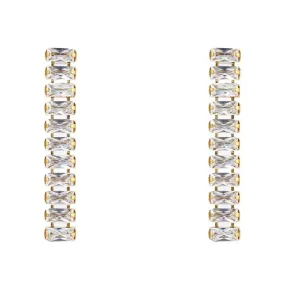 Baguette CZ Tennis Drops Earrings