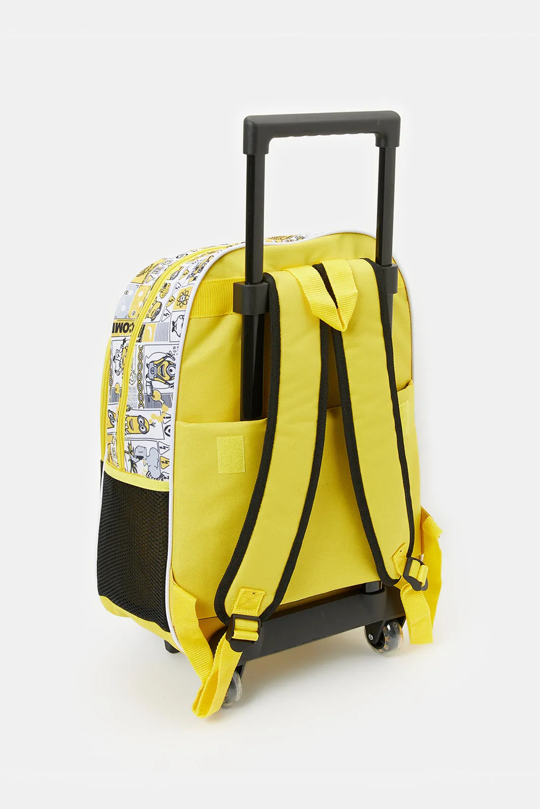 Boys Yellow Minion Science Trolley Bag (5 Piece)