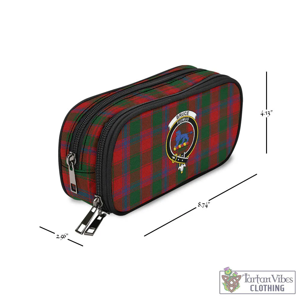 Bruce Old Tartan Pen and Pencil Case with Family Crest