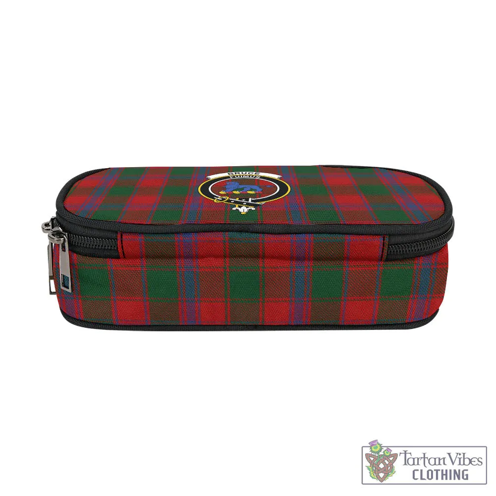 Bruce Old Tartan Pen and Pencil Case with Family Crest