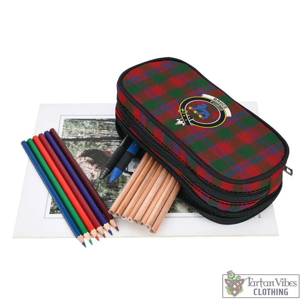 Bruce Old Tartan Pen and Pencil Case with Family Crest