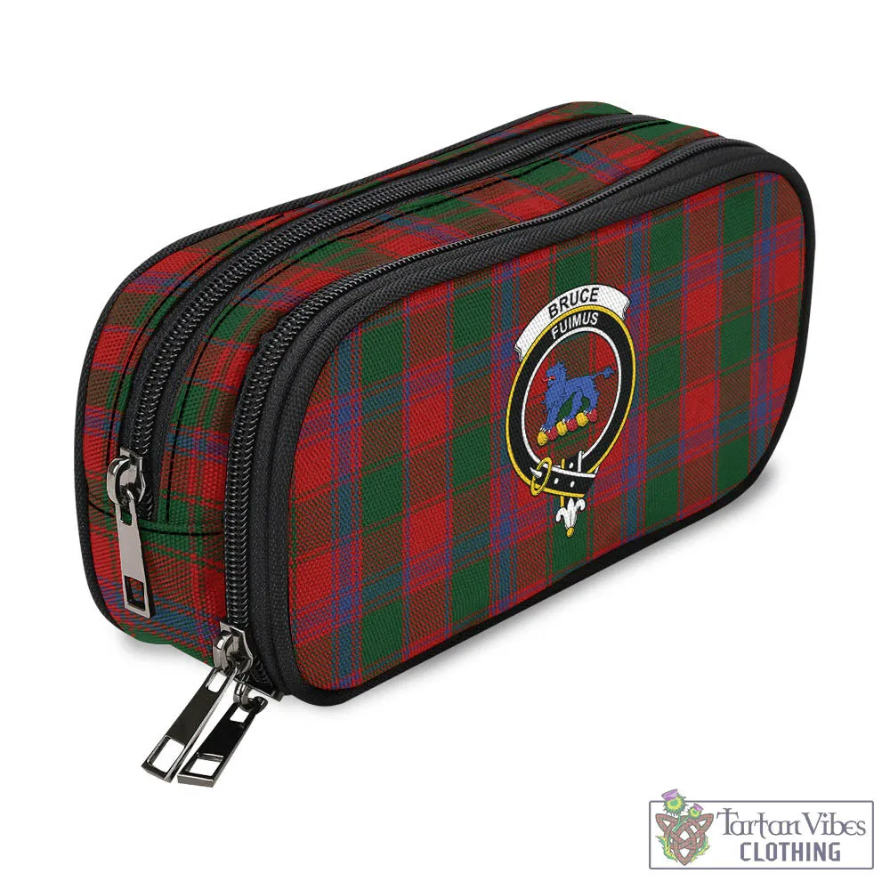 Bruce Old Tartan Pen and Pencil Case with Family Crest