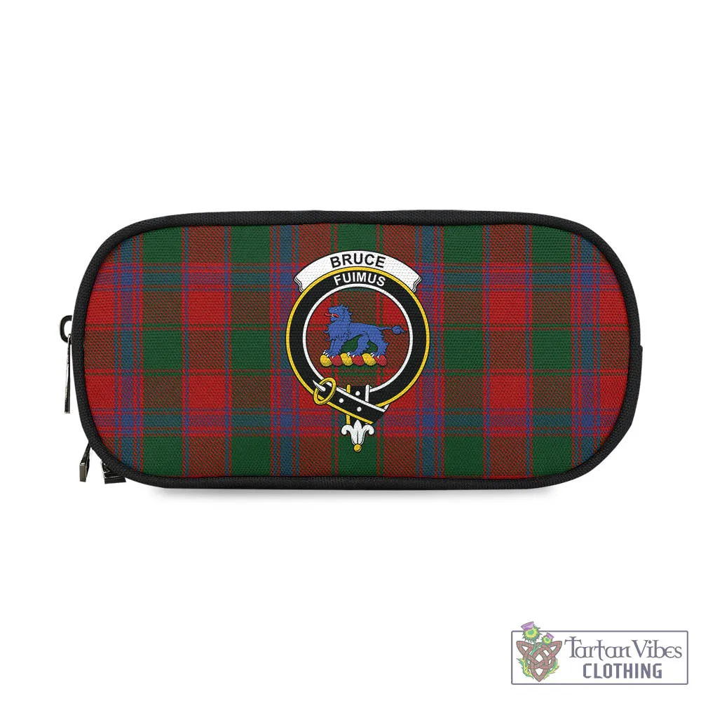 Bruce Old Tartan Pen and Pencil Case with Family Crest