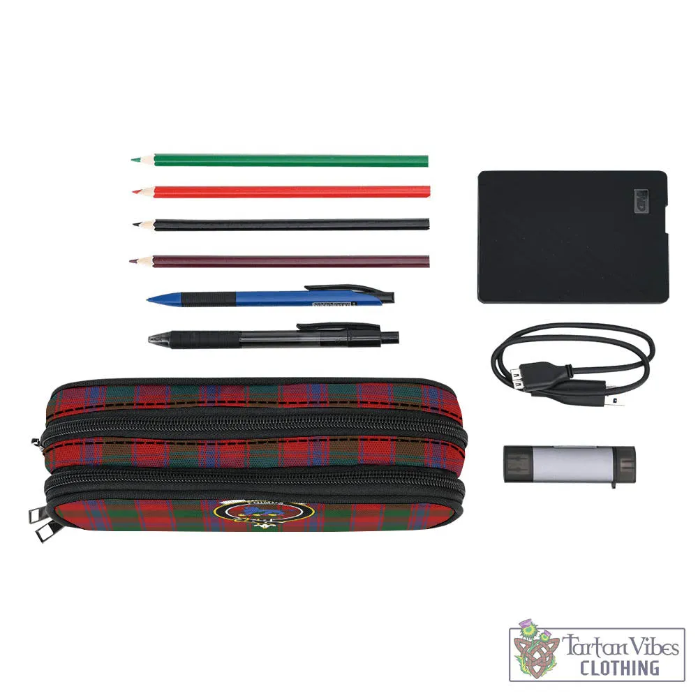 Bruce Old Tartan Pen and Pencil Case with Family Crest