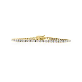 CARAT* London Francine Round Prong Tennis Bracelet Gold Vermeil