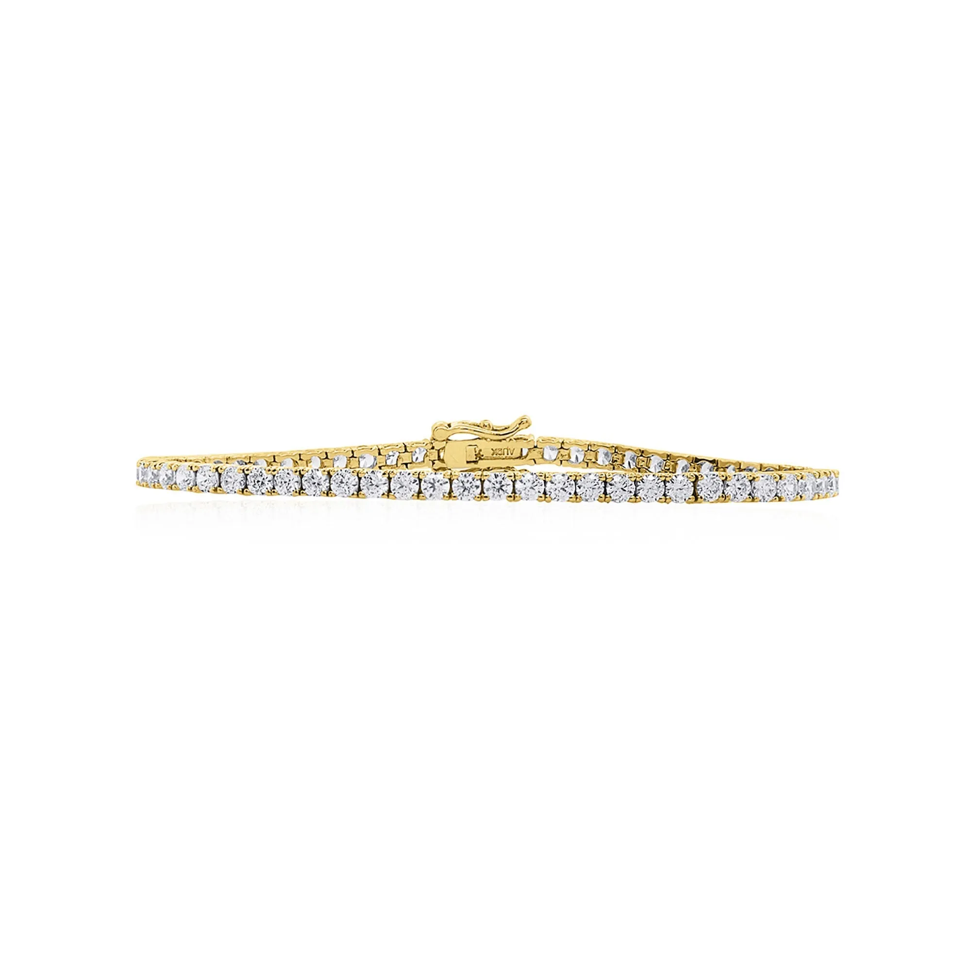 CARAT* London Francine Round Prong Tennis Bracelet Gold Vermeil