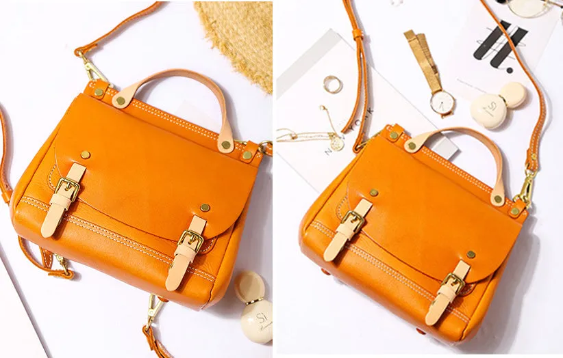 Convertible Womens Leather Backpack Crossbody Bag For Women