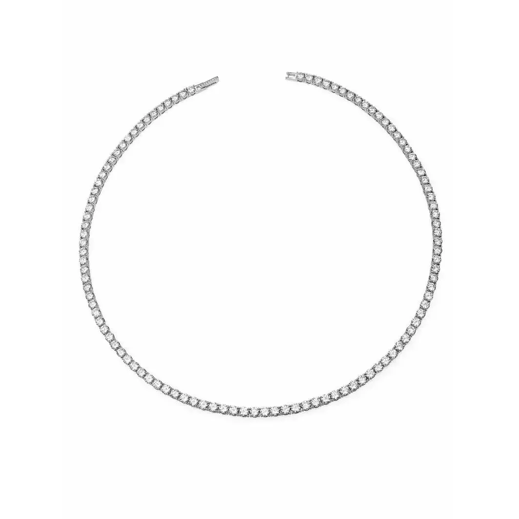 Crislu Tennis Brilliant Cut Tennis  Necklace Cubic Zirconia -16"