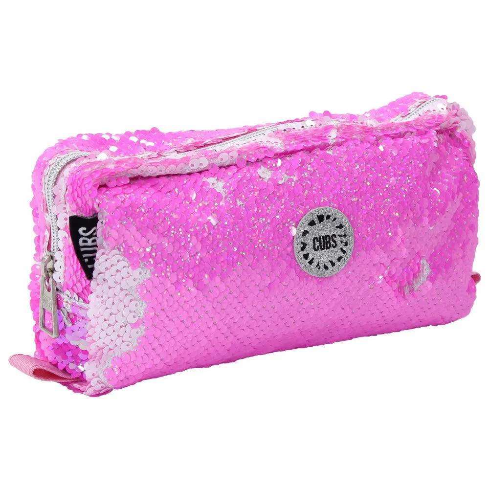 Cubs Pencil Pouch (Pink Sequin)