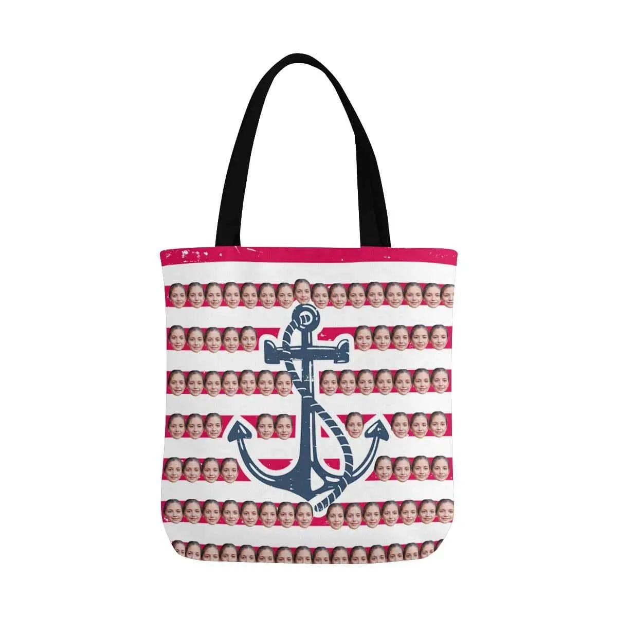 Custom Face Anchor Canvas Tote Bag