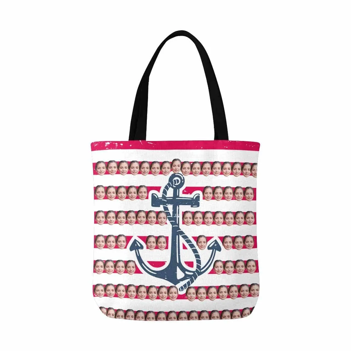 Custom Face Anchor Canvas Tote Bag