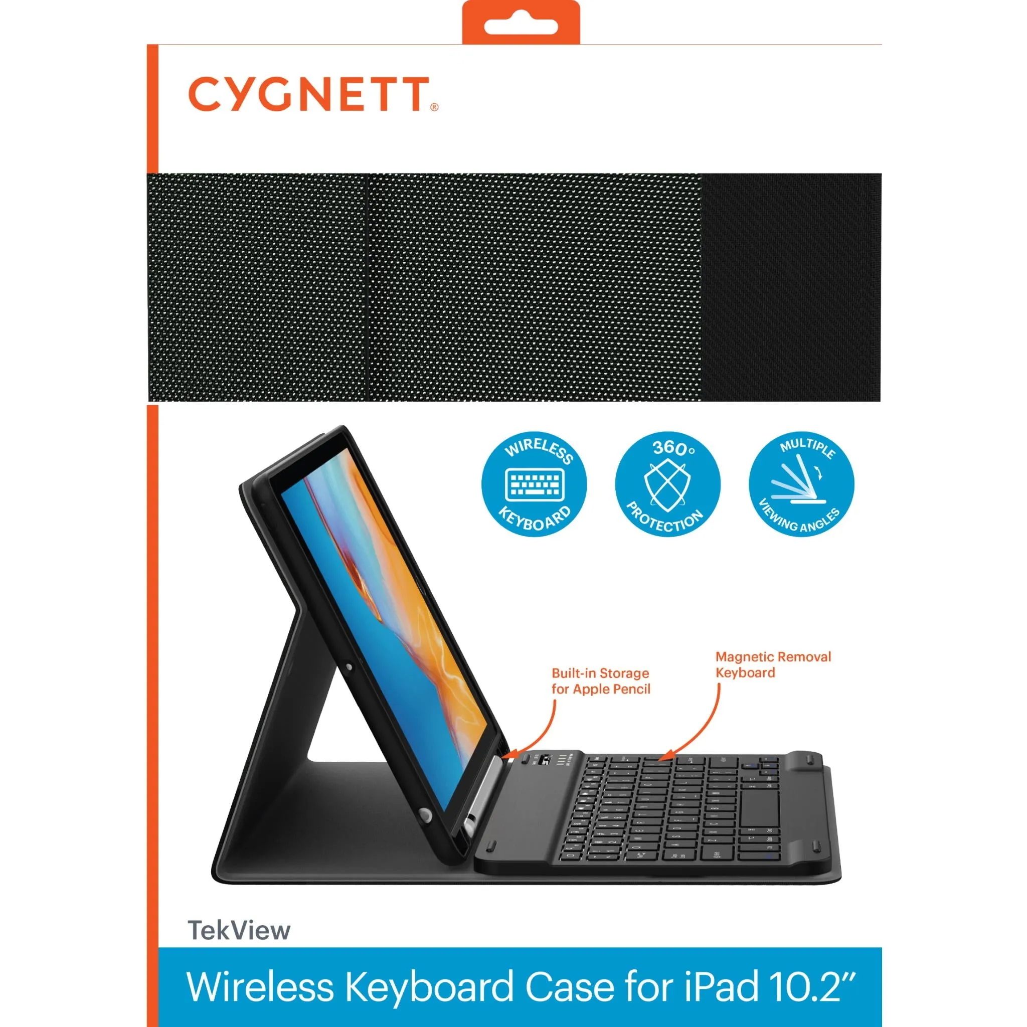 Cygnett TekView Keyboard Case for iPad 10.2" (Grey/Black)