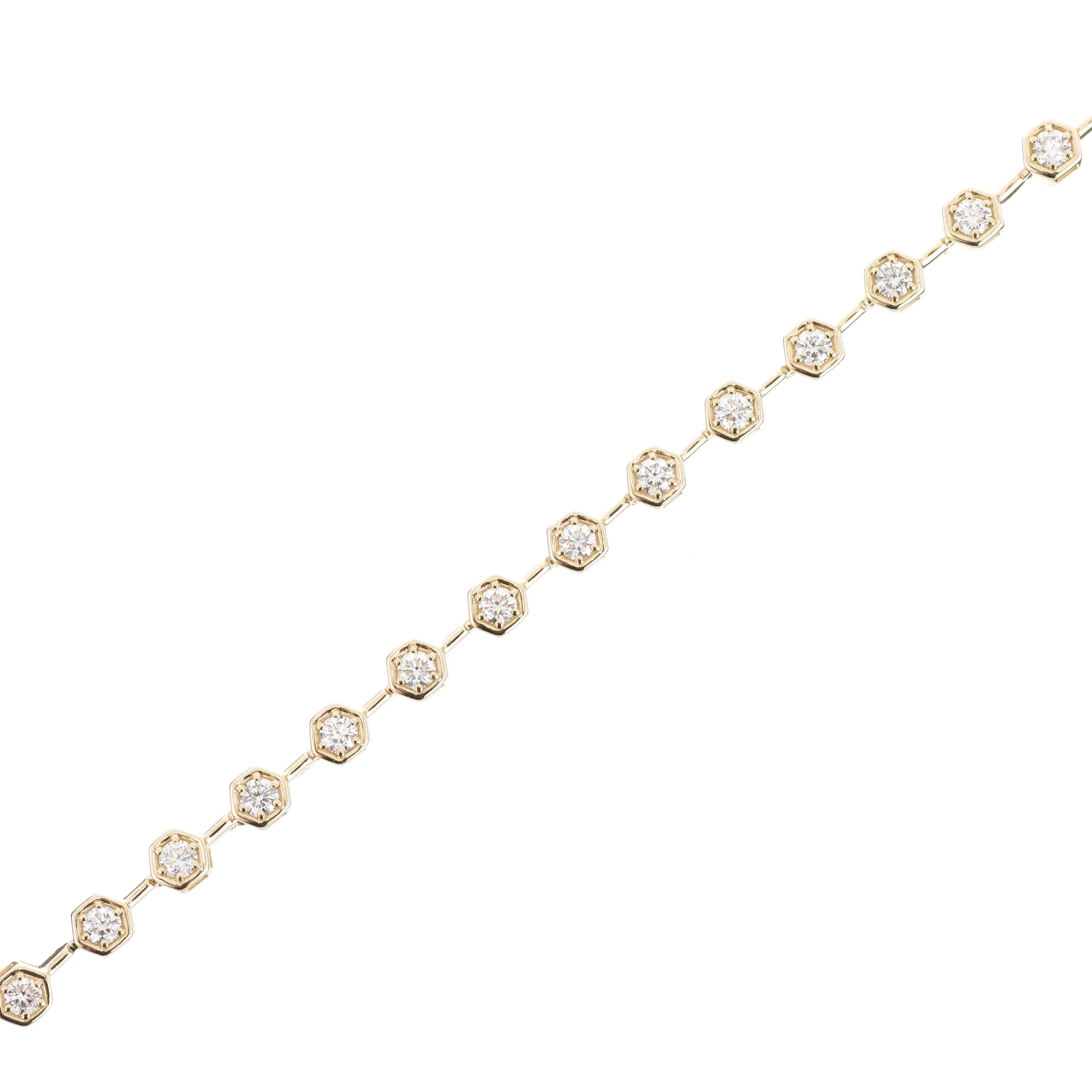 Diamond Hex Tennis Bracelet