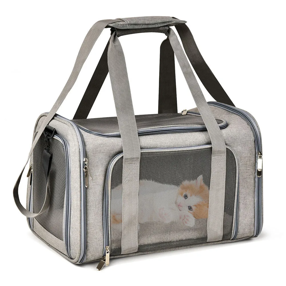 Dog Carrier Bag Soft Side Backpack Cat Pet Carriers Dog Travel Bags Airline Approved Transport For Small Dogs Cats