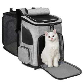 Expandable Large Capacity Pet Backpack for Dogs and Cats