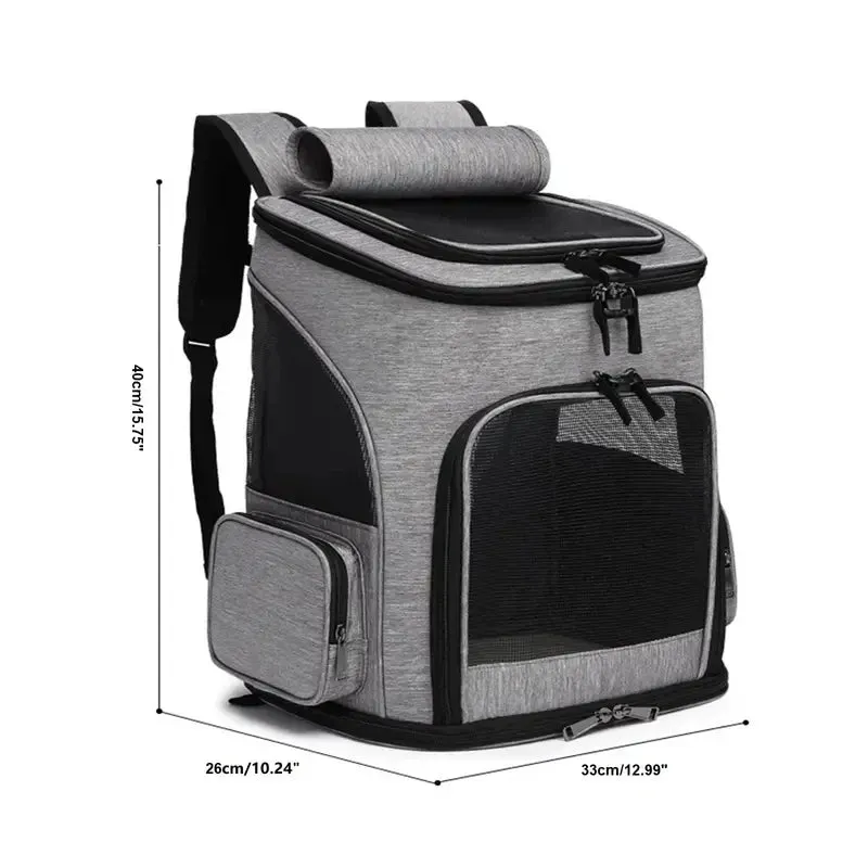 Expandable Large Capacity Pet Backpack for Dogs and Cats