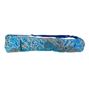 Geometric Print Yoga Mat Bag - Blue Peach