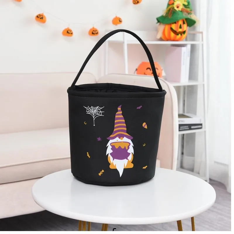 Halloween Trick or Treat Collapsible Gift Basket Bucket Toy Storage Tote Bag