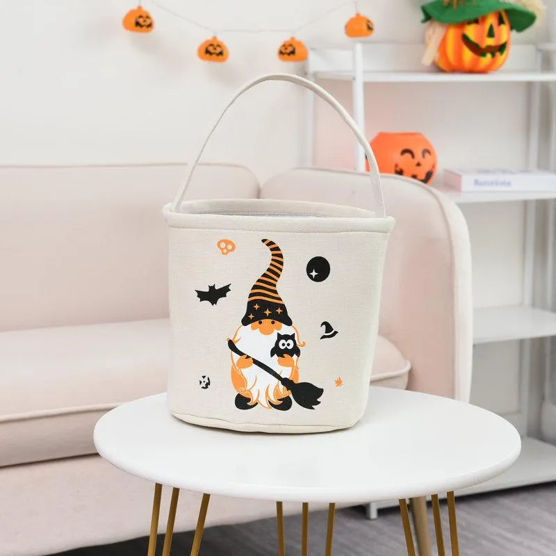 Halloween Trick or Treat Collapsible Gift Basket Bucket Toy Storage Tote Bag