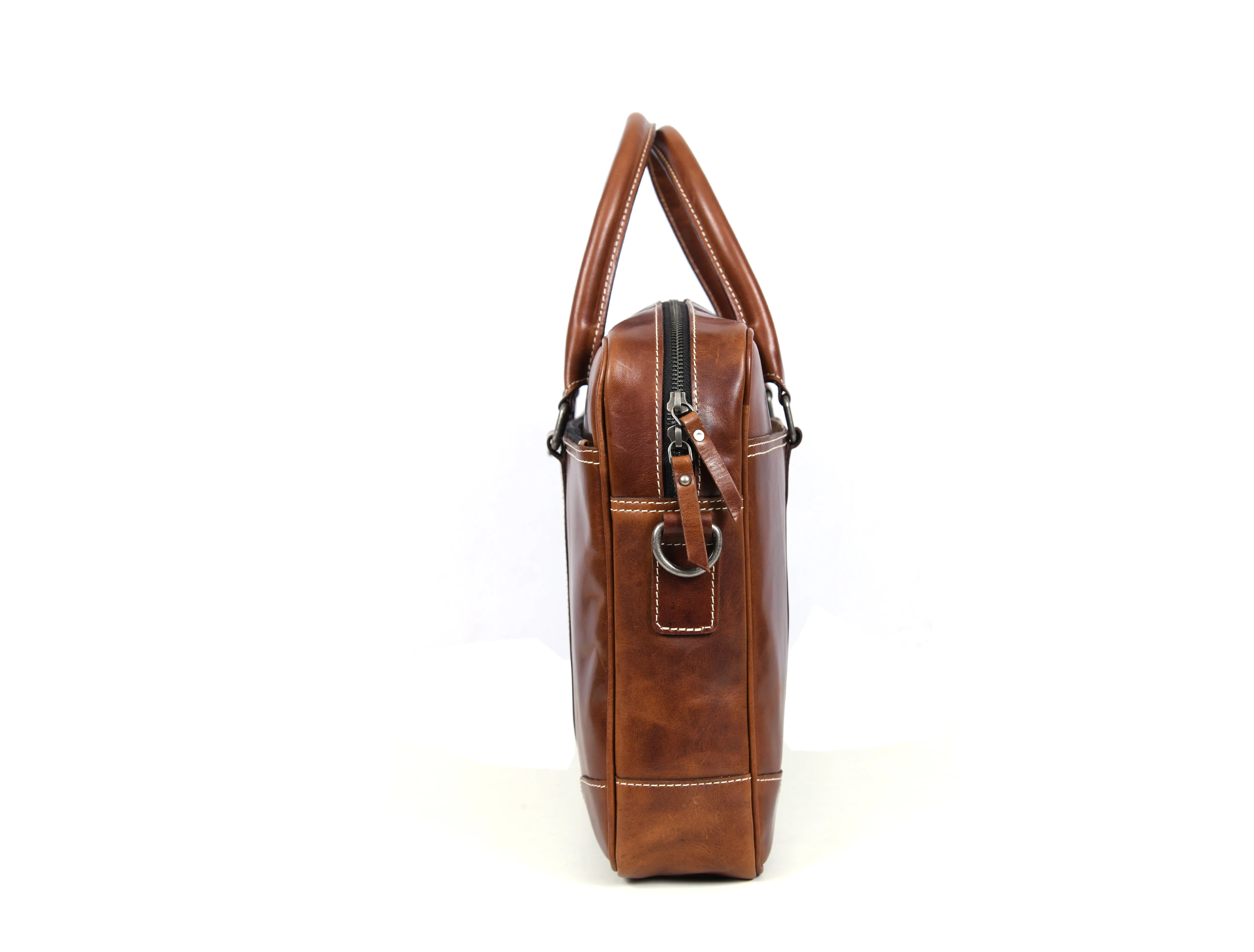 Hayward 17" Leather Office Bag - Cinnamon Tan