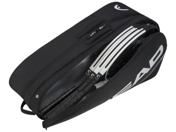 Head Tour Team 9R Racket Bag (Black/White)