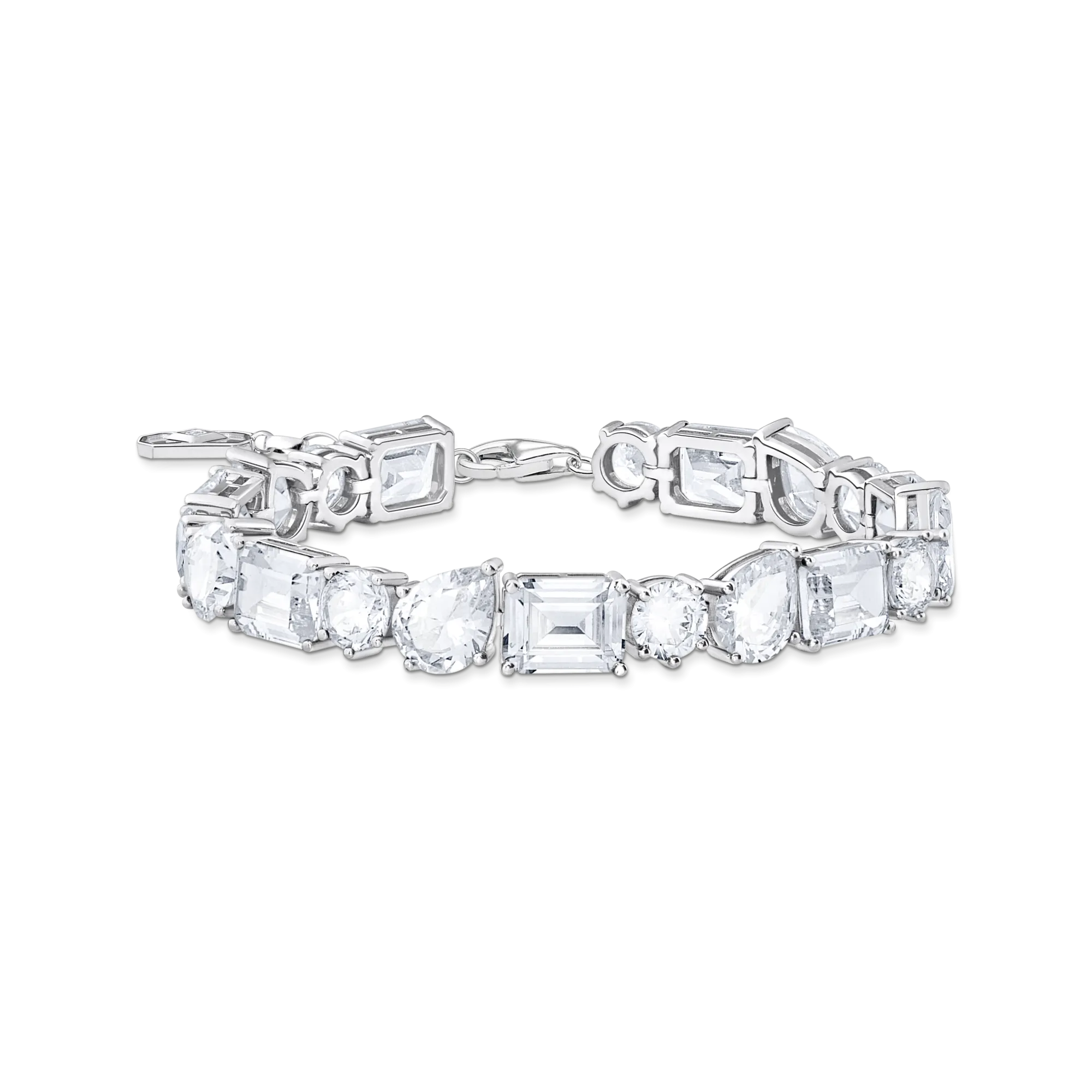 Heritage Glam tennis bracelet with white zirconia stones