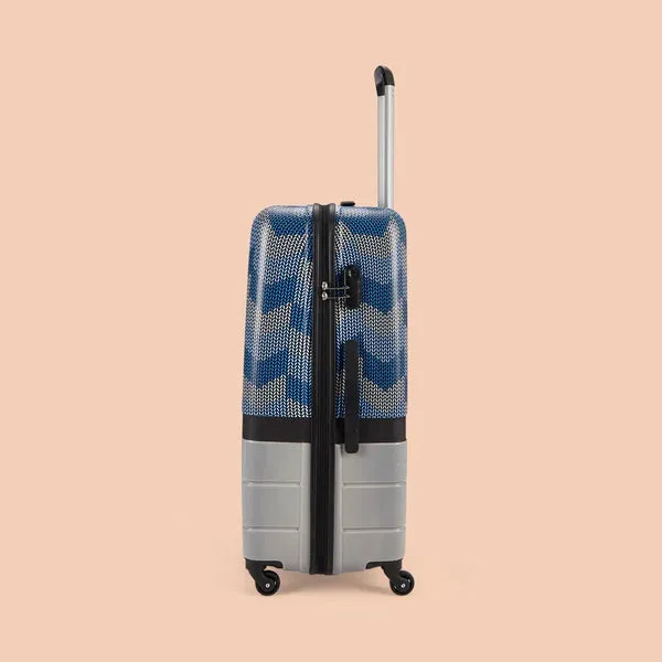 Himachal Chevron Grey Raahi Trolley Bag Combo (Medium & Large)