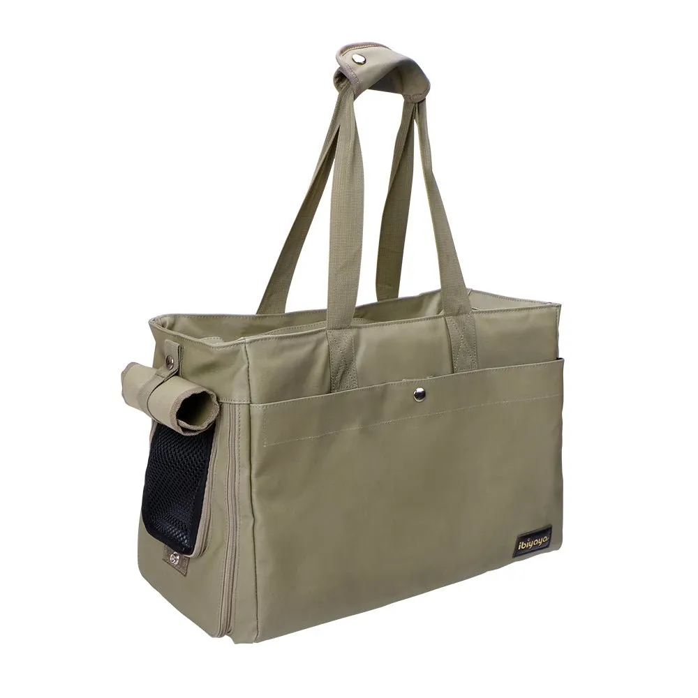 Ibiyaya Canvas Pet Carrier Tote for Cats & Dogs - Grey