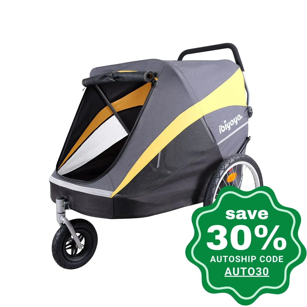 Ibiyaya - The Hercules Heavy Duty Pro Pet Stroller 2.0 - Yellow-Gray - Up To 50KG