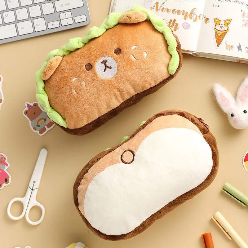 Kawaii Burger Dog Pencil Case